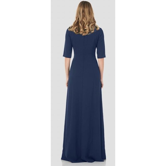 NWT Kay Unger Davina Walk Thru Jumpsuit Blue Sz 16 $308 [jb] - Picture 2 of 11